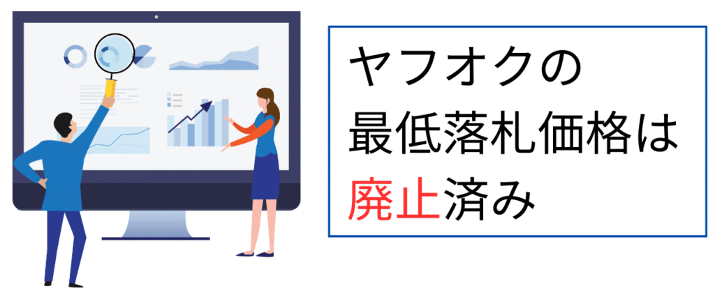 ヤフオクの最低ら策価格は廃止済み