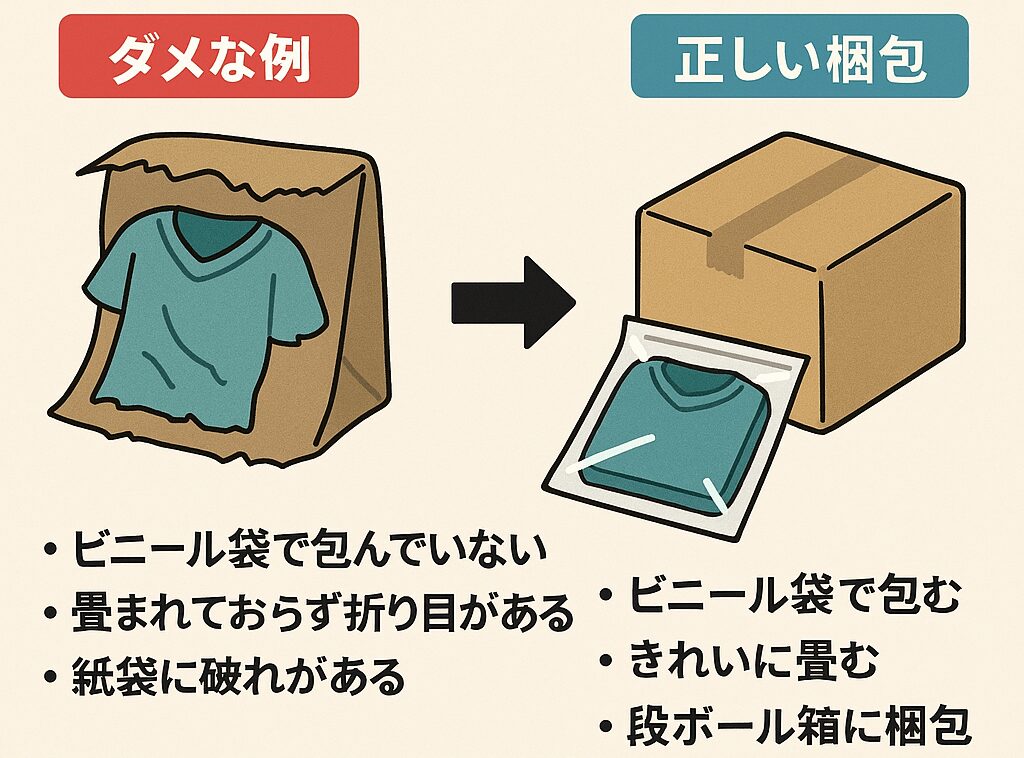 メルカリのダメな梱包例と正しいやり方