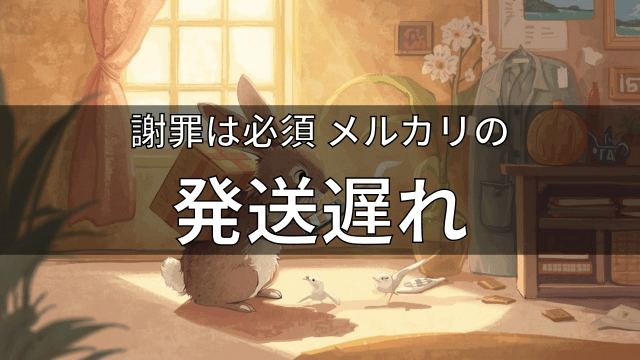 謝罪は必須 メルカリの発送遅れ